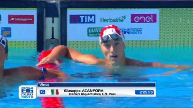 NUOTO, RISULTATI DI RILIEVO AI CAMPIONATI ITALIANI ESTIVI DI CATEGORIA ENEL